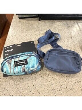 DAKINE Hip Pack 1L Waist Pack Blue Multicolor Zip, Adjustable Strap, 2P plus one